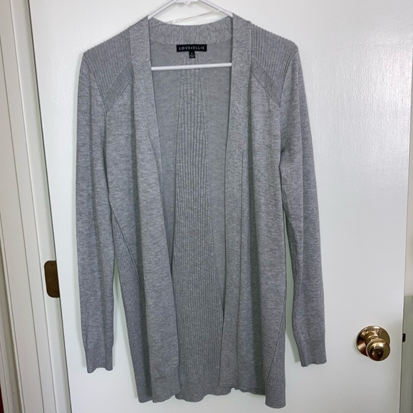 Love Ellie Samantha Rib Gray Cardigan. Size, S - Picture 1 of 8